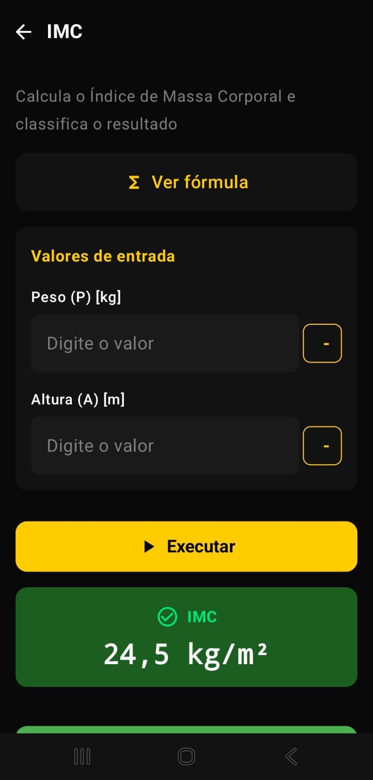 Exemplo — IMC resultado numérico