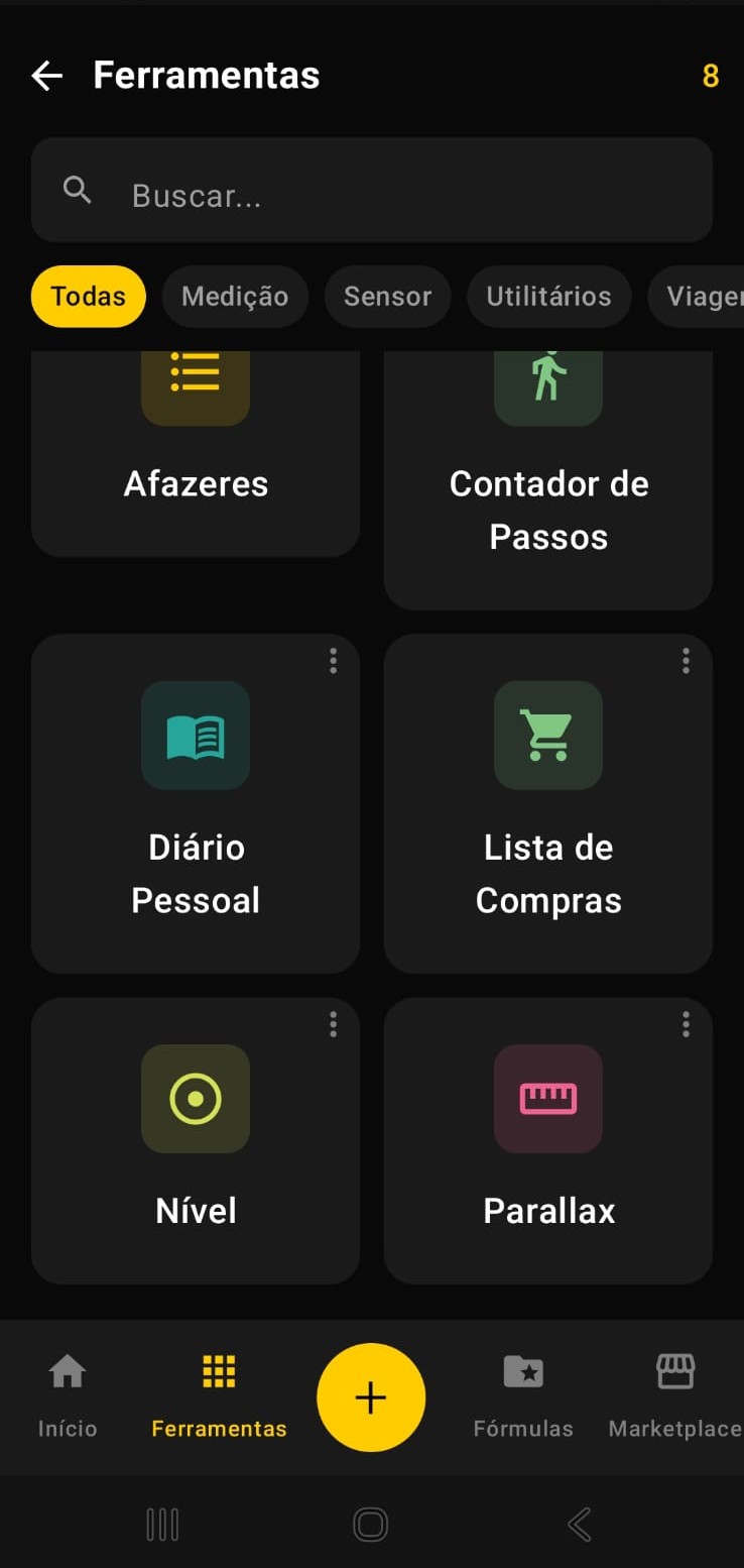 Lista completa de ferramentas nativas